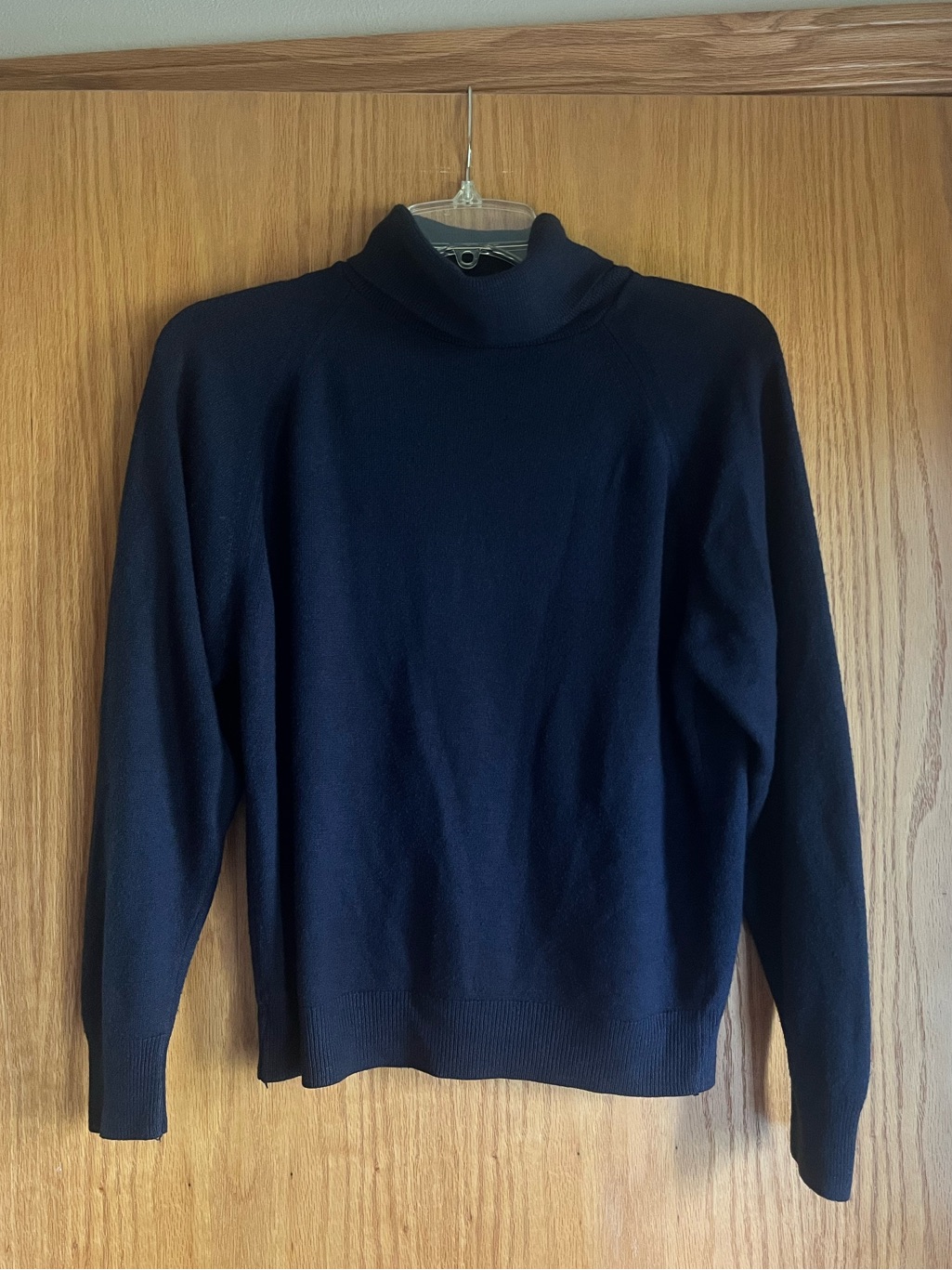 Lord & Taylor Navy Blue Turtleneck Sweater